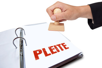 Pleite Stempel Ordner