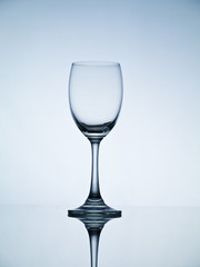 Empty stemmed glass