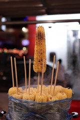 Baked corncobs