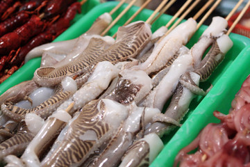 Pieces of octopus