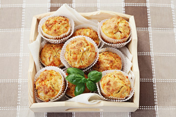 muffins with ham and cheese