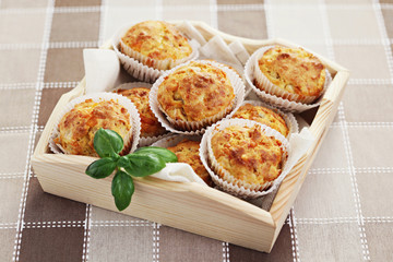 muffins with ham and cheese