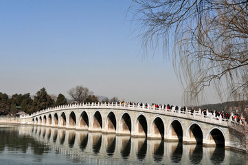 The Seventeen Arch Bridge at the Summer Palace in Beijing, China