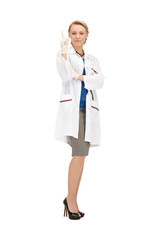 attractive female doctor with stethoscope