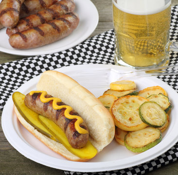 Grilled Bratwurst Meal