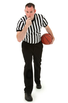Basketball Referee Blowing Whistle Stock-Foto | Adobe Stock
