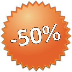 étiquette -50%