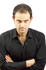 male model posing in trendy clothes