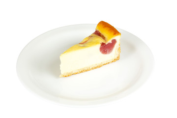 Cheesecake isolated on white