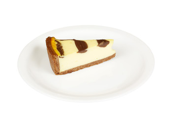 Cheesecake isolated on white