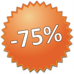 étiquette -75%