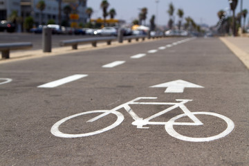 Obraz premium Bicycle road sign