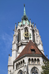 Fototapeta na wymiar Die historische Paulskirche in München, Bayern