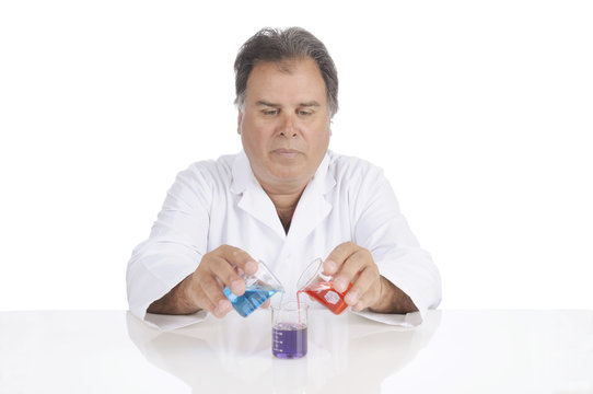 Lab Technician At Work