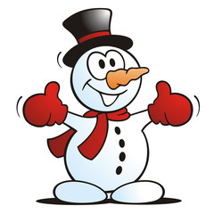 Little Snowman waving