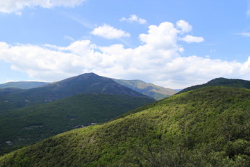 Paysage de montagne dans les Cévennes