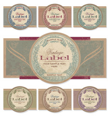 vintage labels set (vector)