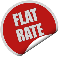 Sticker rot rund curl unten FLATRATE