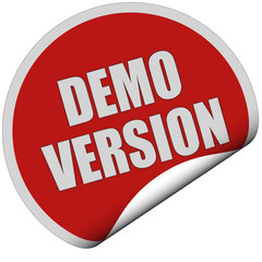 Sticker rot rund Curl unten DEMO VERSION