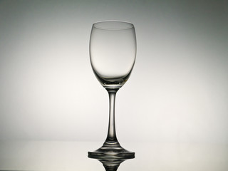 Empty stemmed glass