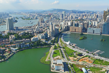 Fototapeta na wymiar Makao widok na miasto