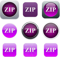 ZIP purple app icons.