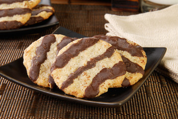 Close up of oatmeal cookies