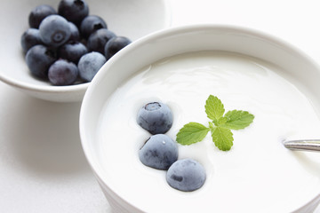 ブルーベリーとヨーグルト