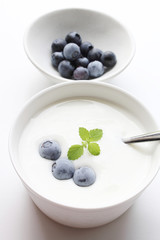 ブルーベリーとヨーグルト