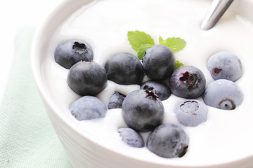 ブルーベリーとヨーグルト