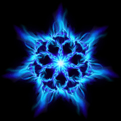 Blue fire flower