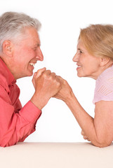 happy old couple