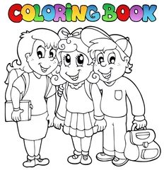 Rolgordijnen Kleurboek school tekenfilms 6 © Klara Viskova