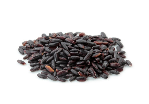 Black Rice Isolated On White Background