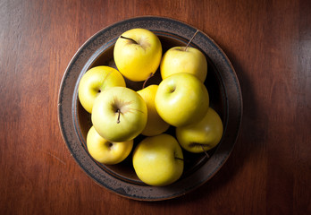 Golden Delicious Apples on Table