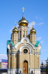 Fototapeta na wymiar fane of Saint Ioann Krestitel Omsk.Russia