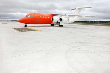 Orange business jet
