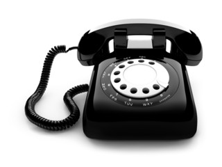 Retro black telephone