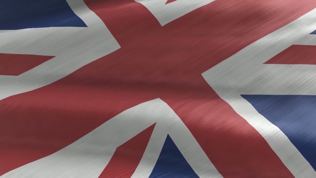 Flagge UK/England, nahtlos wiederholender Film / Endlosschleife