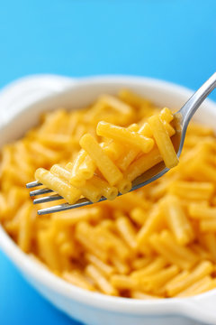 Macaroni And Cheese On A Fork