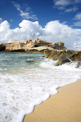 Tropical paradise with white beach in Calabria, Italy