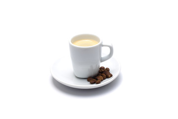 Espresso Tasse mit Bohnen