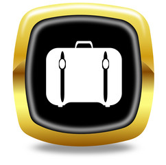 Suitcase glossy icon