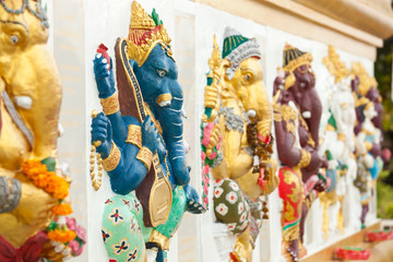 Indian or Hindu God at Wat Saman, Chachoengsao, Thailand