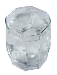 Glass of water and  Ice