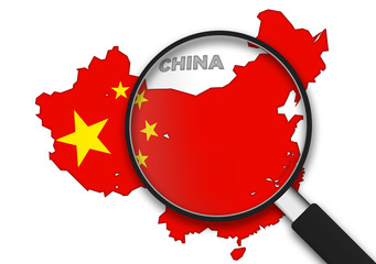 Naklejka premium Szkło powiększające - Chiny