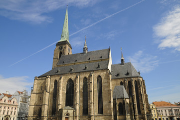 Fototapeta na wymiar St Bartholomäus-Kathedrale, Pilzno, Tschechien