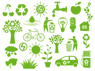 Set of eco icons