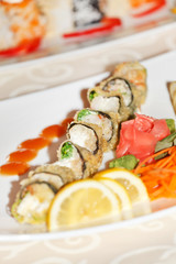 sushi on the plate