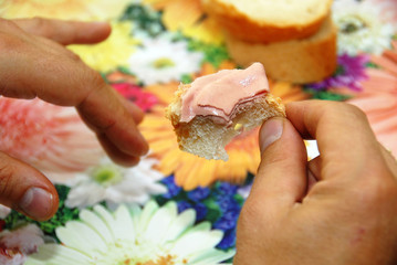 Last piece of sandwich